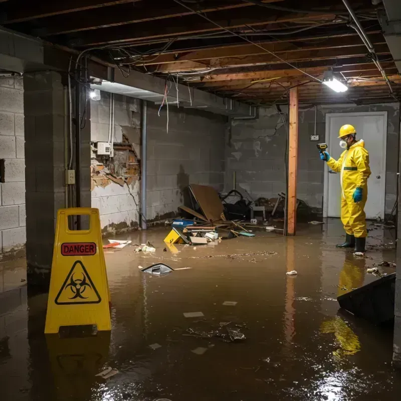 Flooded Basement Electrical Hazard in Osage Beach, MO Property