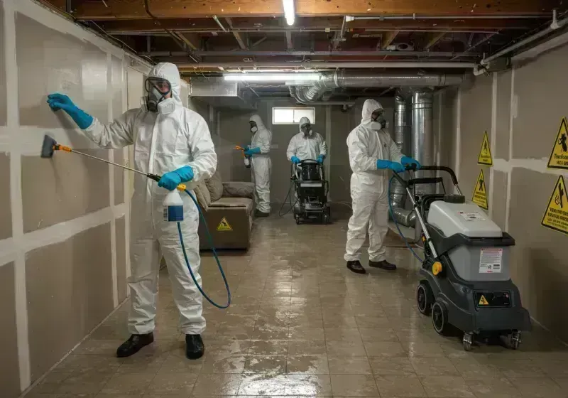 Basement Moisture Removal and Structural Drying process in Osage Beach, MO